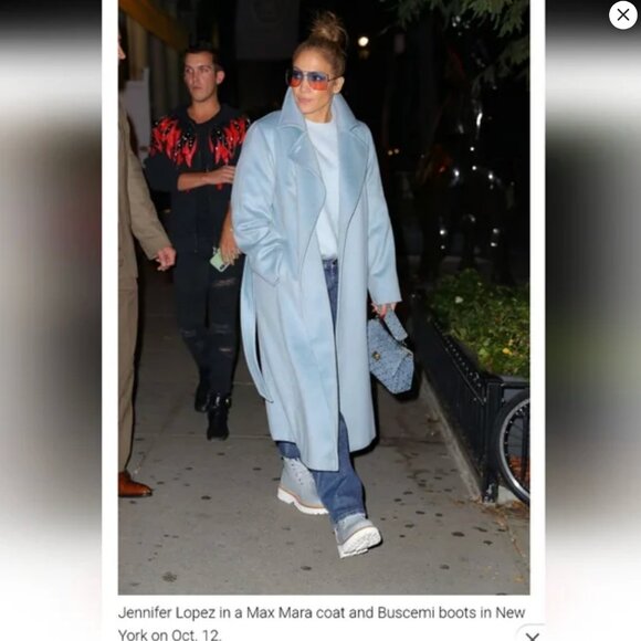 Women's Buscemi St Moritz Light Blue Nabuk Canvas Site Hiking Lace Up Boots - Picture 8 of 9